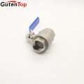 GutenTop HIgh Quality SS 316 Ball Valve 2PC ss stem Blue Handle With Lockable